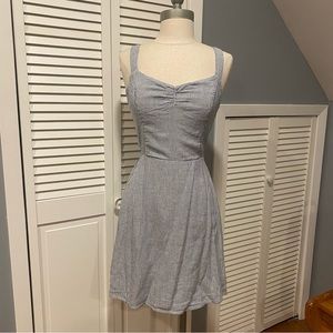 Hollister Navy Blue and White Casual Women Dress (XS)